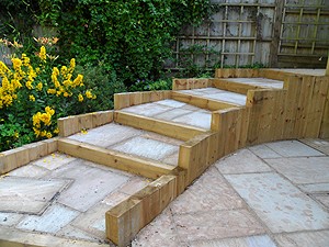 wooden garden sleepers